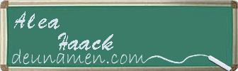 Alea Haack Visitenkarte